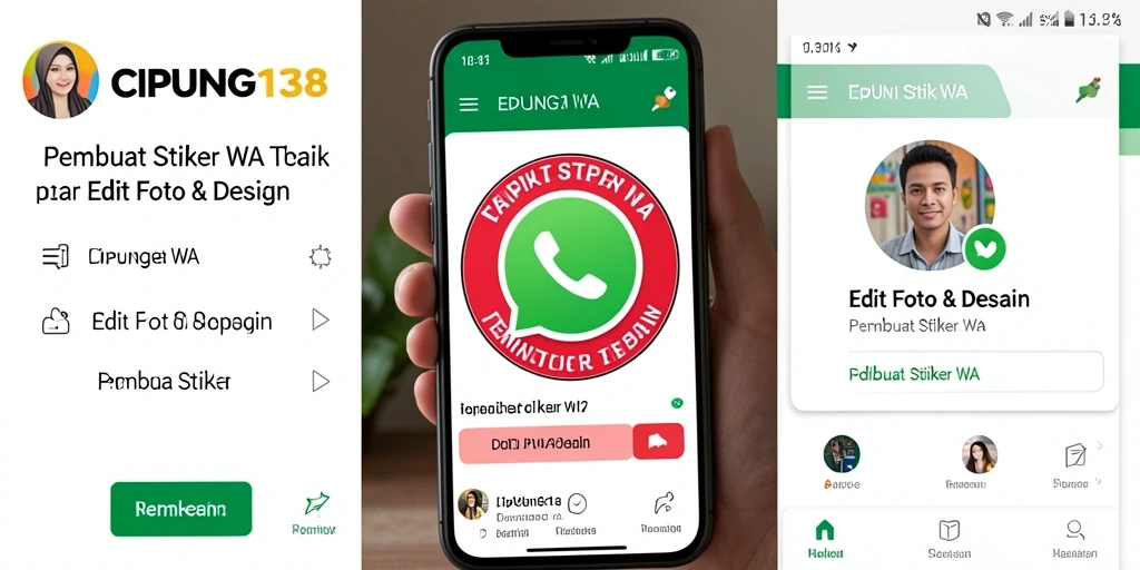 Antarmuka CIPUNG138 dengan fitur Pembuat Stiker WA yang menarik