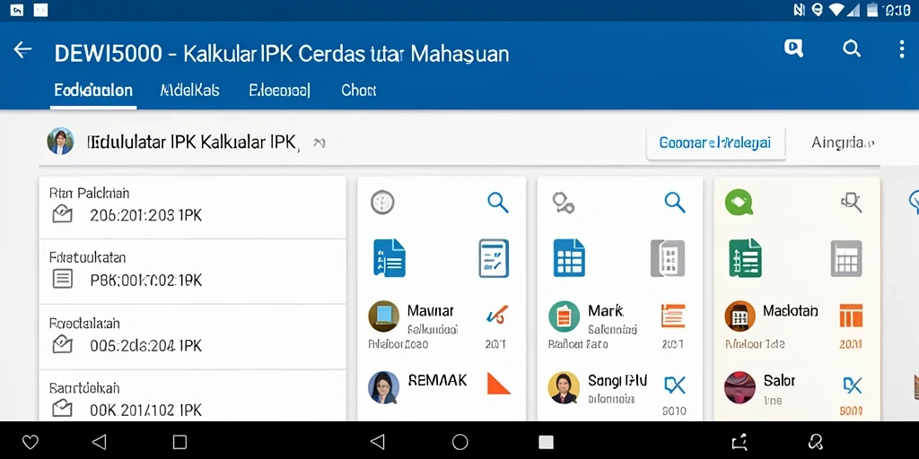 Antarmuka DEWI5000 yang sederhana dan fungsi Kalkulator IPK yang efektif.