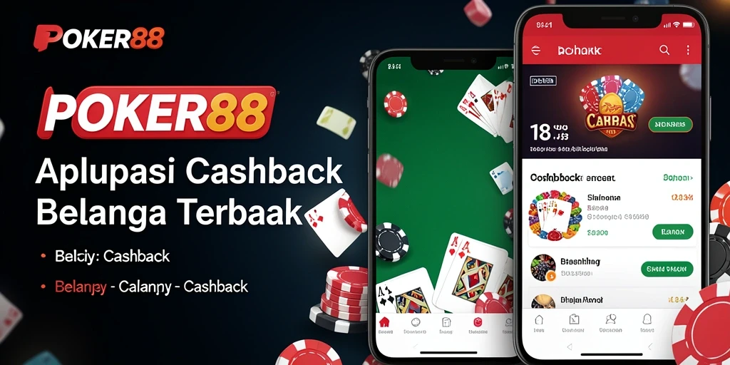 Antarmuka POKER88 menampilkan berbagai penawaran cashback menarik.