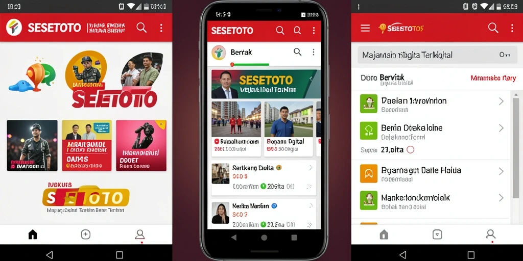 Screenshot aplikasi SESETOTO menampilkan antarmuka Majalah Digital yang menarik.