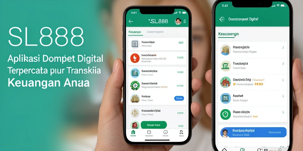 Antarmuka SL888 yang modern dan fungsional untuk Dompet Digital.