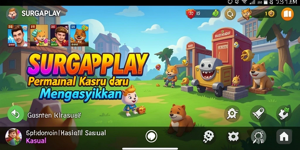 Tampilan antarmuka SURGAPLAY yang menarik dan mudah dimengerti.