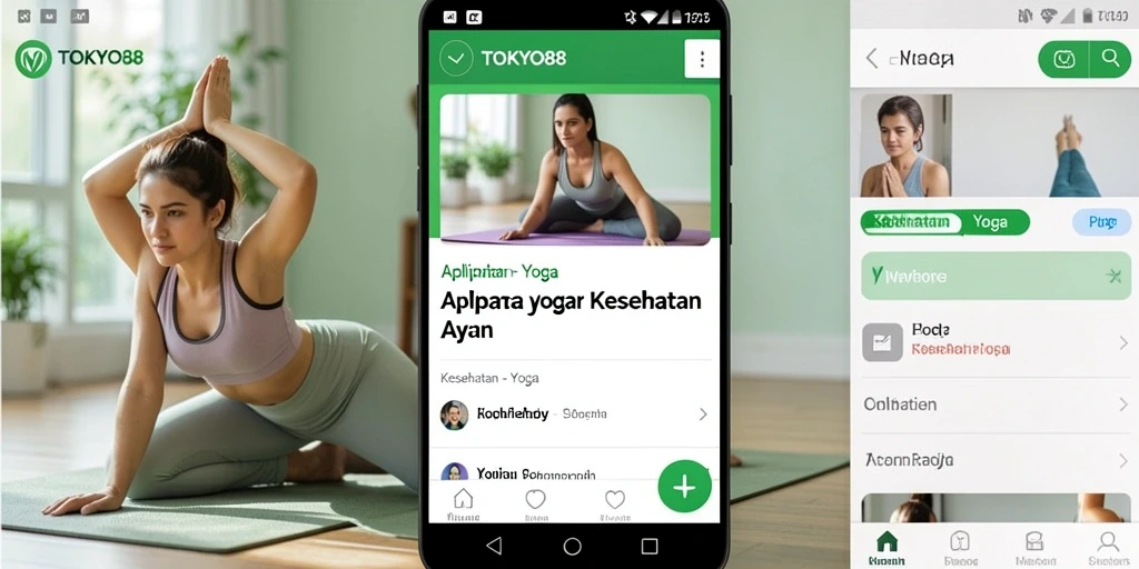 Antarmuka aplikasi TOKYO88 yang intuitif dan menarik untuk latihan Yoga.