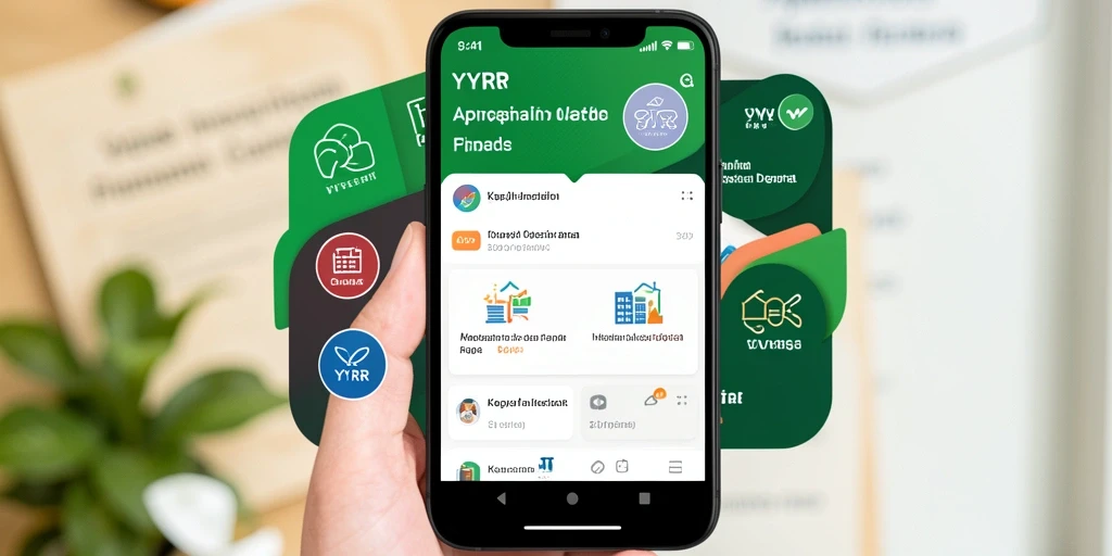 Screenshot utama dari antarmuka aplikasi YYRR yang menampilkan fitur investasi.